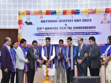Hon'ble Chief Minister Professor (Dr.) Manik Saha addressed the National Dentist Day 2023 programme &amp; 22nd annual dental conference of Indian Dental Association, Tripura State Branch organized by National Oral Health Programme, NHM at Pragya Bhavan.