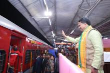 Hon’ble Chief Minister Professor (Dr.) Manik Saha launched Agartala-Deoghar Express train from Agartala.