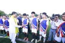 Inauguration of Synthetic Turf Football Ground at Jampuijala, SDM HS School Ground by Professor (Dr.) Manik Saha, Hon’ble Chief Minister.