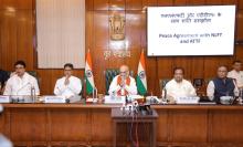  Signing of agreement between Govt of India, Govt of Tripura, National Liberation Front of Tripura (NLFT) & All Tripura Tiger Force (ATTF) in presence of Hon’ble Union Home & Cooperation Minister Amit Shah Ji.